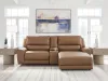 Ashley Furniture PCU62606S4 Ashley Furniture PCU62606S4 DeepWakes - 3-Piece Power Reclining Sectional With RAF Press Back Power Chaise - Caramel