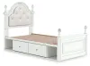 Ashley Furniture PCB1819B9 Ashley Furniture PCB1819B9 Kozlani - Twin Upholstered Panel Storage Bed - White