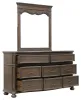 Pulaski Furniture P412-100110 Pulaski Furniture P412-100110 Saddle Creek - Dresser With Mirror - Timber Brown