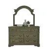 Liberty Furniture 244N-BR-DM Liberty Furniture 244N-BR-DM Magnolia Manor - Dresser & Mirror - Weathered Bisque