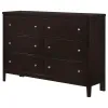 CoasterEveryday 202093 Carlton - 6-Drawer Dresser - Cappuccino