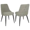 CoasterEveryday 106044 Cosmo - Upholstered Dining Side Chair (Set of 2) - Light Gray