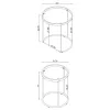 CoasterElevations 935936 Maylin - 2 Piece Round Glass Top Nesting Table Set - Gold