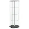 CoasterEveryday 950276 Zahavah - 4-Shelf Hexagonal Clear Glass Curio Cabinet - Black