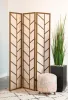 CoasterEveryday 962923 Mila - 3-Panel Room Divider Folding Shoji Screen - Walnut