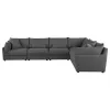 Coaster Fine Furniture 551681-SET Sasha - 6 Piece Upholstered Modular Sectional - Barely Black