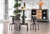 Furniture of America CM3367BT-TABLE Foskey - Bar Table - Antique Black / Natural Tone