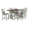 Intercon DK-TA-3676G-RFO-C Drake - Counter Table - Rustic White / French Oak