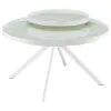 Coaster Fine Furniture 706258-S2 Briggs - 2 Piece Round Coffee And End Table Set - White