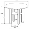 Coaster Fine Furniture 193668 Ottowa - Round Counter Height Dining Table - Brown