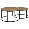 Coaster Fine Furniture 736030 Lainey - 2 Piece Round Nesting Coffee Table - Mango
