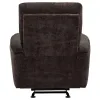 Coaster Fine Furniture 609573 Navarro - Chenille Upholstered Glider Recliner - Dark Brown