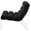 Coaster Fine Furniture 903162 Serreta - Boucle Upholstered Armless Acrylic Chair - Black