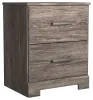 Ashley Furniture B2587-92 Ralinksi - Two Drawer Night Stand - Gray