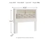 Ashley Furniture B2640-65 Ashley Furniture B2640-65 Altyra - Queen UPH Panel Bookcase HDBD - White