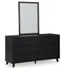 Ashley Furniture B1013B11 Danziar - Dresser And Mirror - Black
