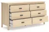 Ashley Furniture EB2444/231/245/156/112/292(2) Ashley Furniture EB2444/231/245/156/112/292(2) Cabinella - 6 Pc. - Dresser, Chest, Full Platform Panel Bed, 2 Nightstands - Tan