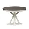 Liberty Furniture 417-DR-PDS Allyson Park - Pedestal Table - Wirebrushed White / Charcoal
