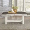 Liberty Furniture 182-CD-TRS Brook Bay - Trestle Table - Textured White / Carbon Gray