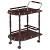 CoasterEveryday 3512 Palmer - 2-Tier Rectangular Wood Bar Cart - Merlot