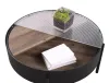 Coaster Fine Furniture 707898 Ozella - Round Coffee Table With Hidden Storage Sandy - Black
