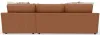Jackson Furniture Industries 5045/63/76/28-26 Minori - Italian Leather 2 Piece Sofa / Chaise With RSF Chaise And Cocktail Ottoman - Whiskey