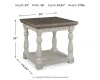 Ashley Furniture T814-3 Havalance - Rectangular End Table - Gray / White
