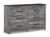 Ashley Furniture B1290/31/36/44/71/98 Bronyan - Queen Panel Bed - 5 Pc. - Dresser, Mirror, Chest, Queen Bed - Dark Gray