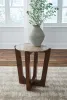 Ashley Furniture T667-6 Tanidore - Round End Table - Warm Brown