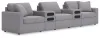 Ashley Furniture 92104S15 Ashley Furniture 92104S15 Modmax - 5-Piece Sectional With Audio System Console - Granite