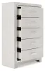 Ashley Furniture B2640/31/36/46/69/56/97/92(2) Ashley Furniture B2640/31/36/46/69/56/97/92(2) Altyra - 8 Pc. - Dresser, Mirror, Chest, King Panel Bookcase Bed, 2 Nightstands - White