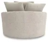 Ashley Furniture PC5910621 Cuddle Plush - Oversized Swivel Accent Chair - Arctic