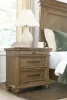 Ashley Furniture PCB782-93 Karallin - Three Drawer Night Stand - Medium Brown