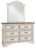 Ashley Furniture B743B12 Ashley Furniture B743B12 Realyn - Dresser, Mirror - 6-drawer - Chipped White