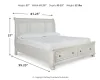 Ashley Furniture B742B8 Ashley Furniture B742B8 Robbinsdale - King Sleigh Bed With 2 Storage Drawers - Antique White