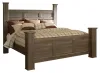 Ashley Furniture B251B12 Ashley Furniture B251B12 Juararo - California King Poster Bed - Dark Brown