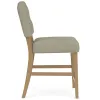 Riverside Furniture 92636 Mix-N-Match Chairs - Button Tufted Upholstered Stool (Set of 2) - Gray