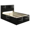 CoasterEssence 202701Q Briana - Wood Queen Storage Bookcase Bed - Black