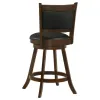 CoasterEssence 101919 Broxton - Upholstered Swivel Counter Chair (Set of 2) - Chestnut