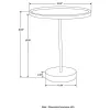 CoasterElevations 935881 Ginevra - Wood Top Marble Base Table - Natural And White