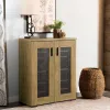 CoasterEveryday 951107 Bristol - 6-Shelf Engineered Wood Shoe Cabinet - Golden Oak