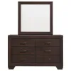 CoasterEveryday 204393M Kauffman - 6-Drawer Dresser With Mirror - Dark Cocoa