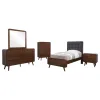 Coaster Fine Furniture 205131T-S5 Robyn - 5 Piece Twin Bedroom Set - Dark Walnut