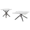 Coaster Fine Furniture 708138-S2 Carvell - 2 Piece Square Coffee And End Table Set - Mirage White