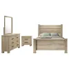 Coaster Fine Furniture 225101KE-S4 Oakglen - 4 Piece Eastern King Bedroom Set - Weathered Oak