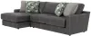Jackson Furniture Industries 5045/73/75-28 Jackson Furniture Industries 5045/73/75-28 Minori - Italian Leather 2 Piece Sofa / Chaise With LSF Chaise - Steel