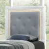 Liberty Furniture 781-BR11HU Reflections - Twin Upholstered Panel Headboard With Lights - Pearl White