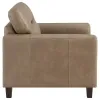 Coaster Fine Furniture 504669 Scotland - Faux Leather Upholstered Track Arm Chair - Brown