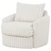 Coaster Fine Furniture 902541 Sarco - Corduroy Upholstered Swivel Accent Arm Chair - Ivory