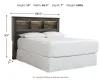 Ashley Furniture B211-65 Ashley Furniture B211-65 Drystan - Queen Bookcase Headboard - Brown / Beige